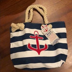 Kids anchor beach tote bag